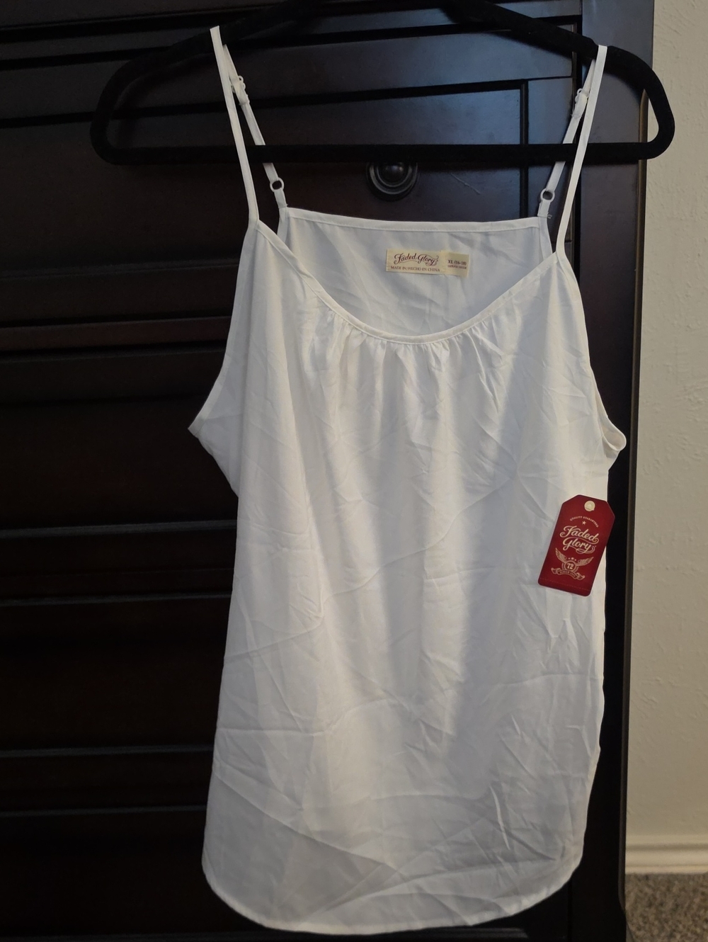 Talbots White Adjustable Strap Camisole